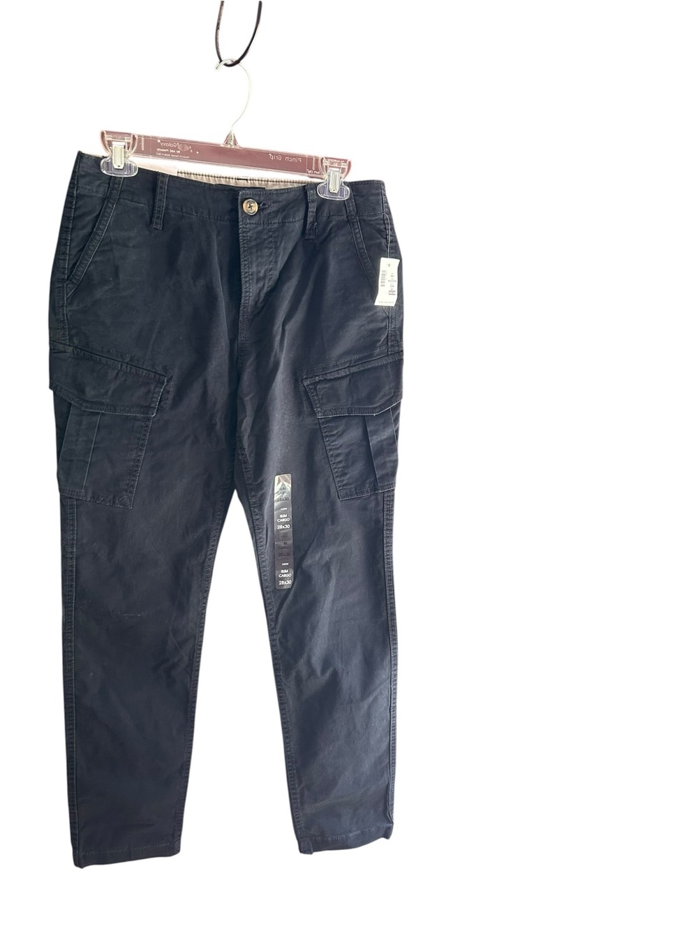 NWT Men's AERO by Aeropostale black Slim Cargo stretch jeans Size 28/30